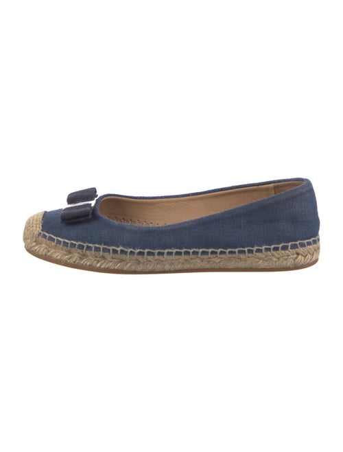 Salvatore Ferragamo Canvas Bow Accents Espadrilles