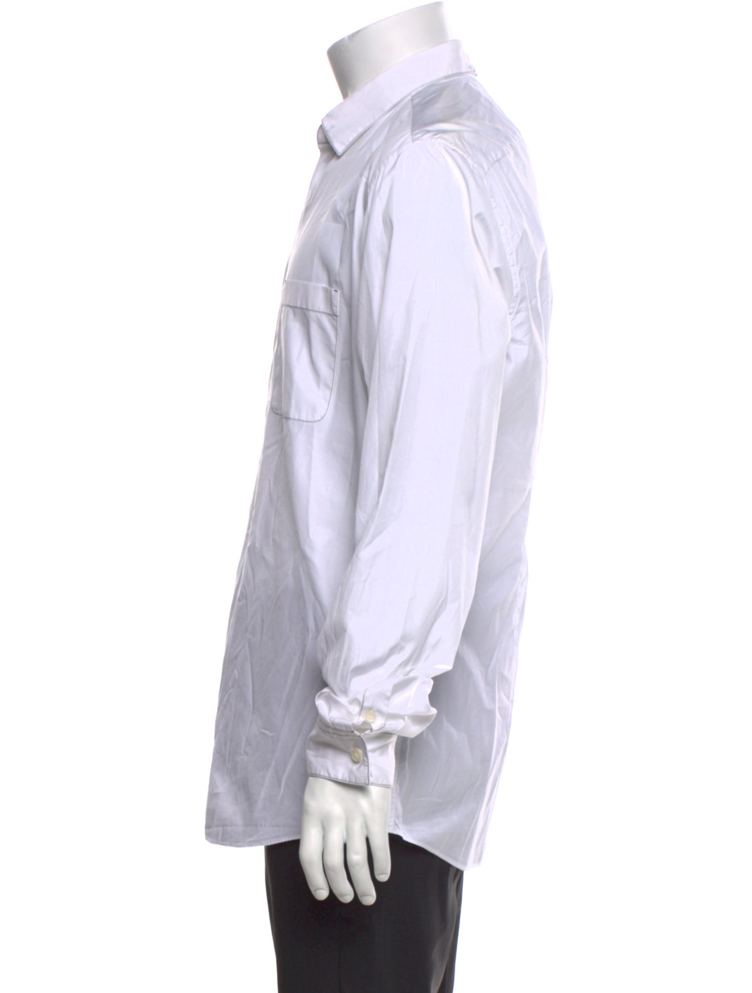 Salvatore Ferragamo Striped Long Sleeve Tuxedo Shirt