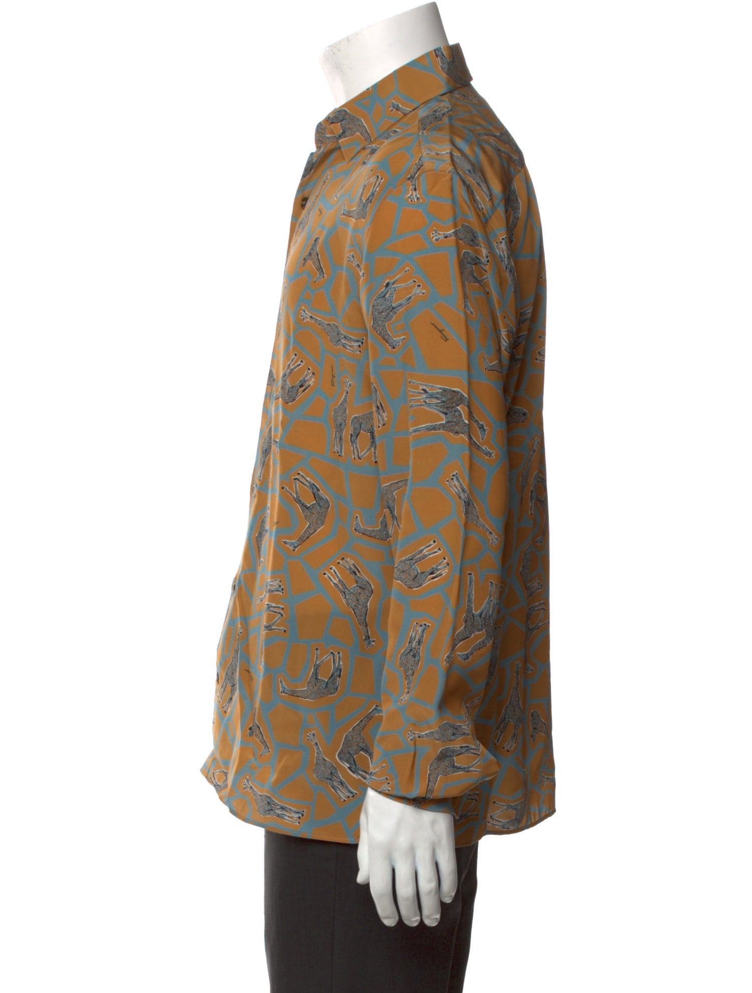 Salvatore Ferragamo Silk Printed Shirt