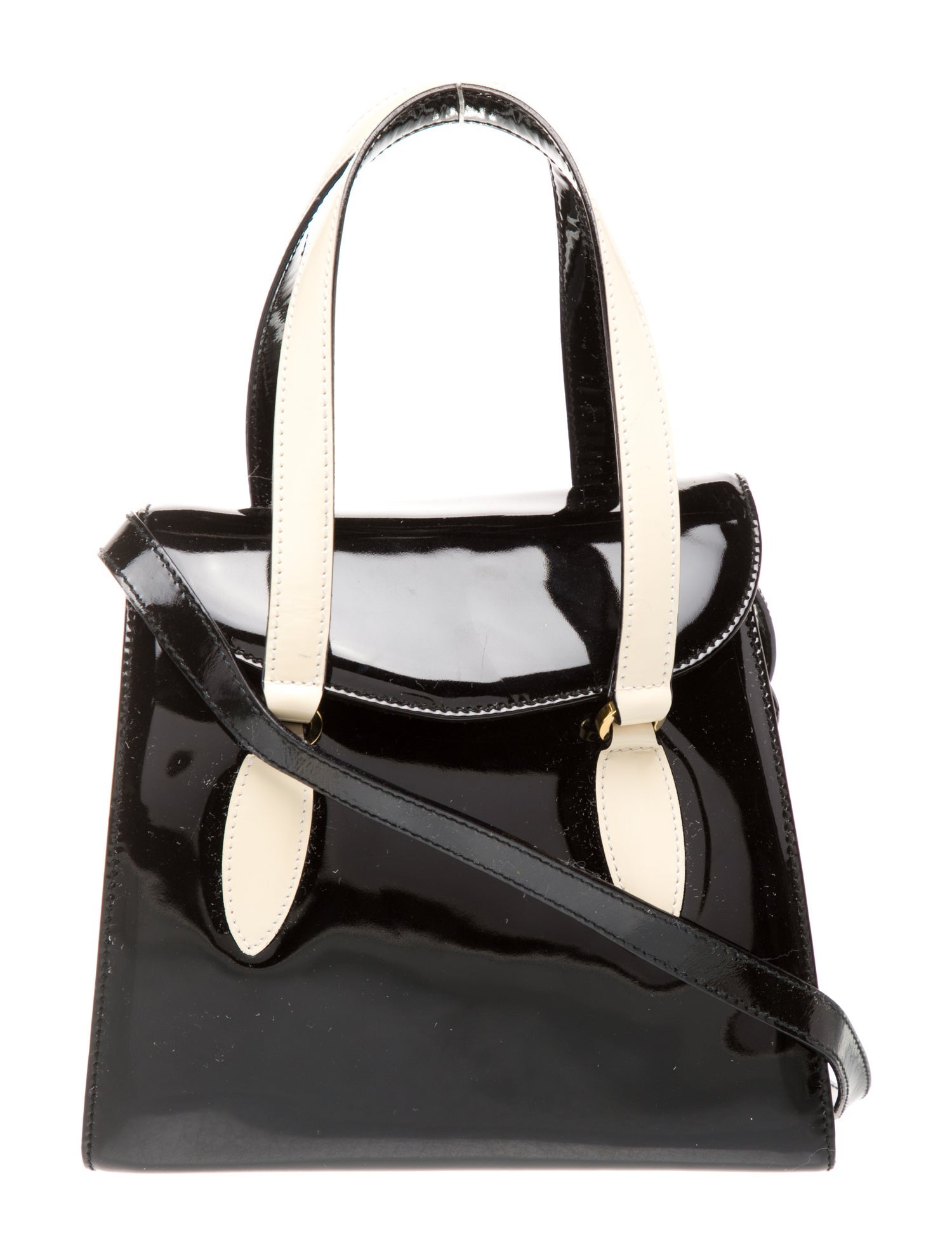 Salvatore Ferragamo Patent Leather Top Handle Bag