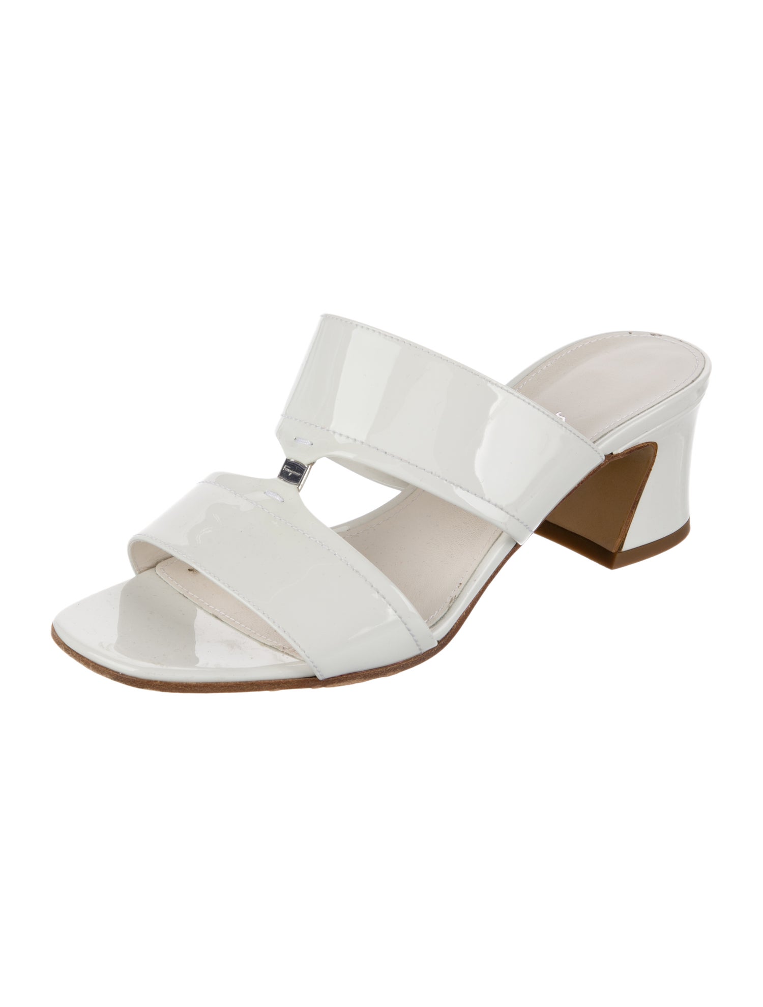 Salvatore Ferragamo Patent Leather Slides