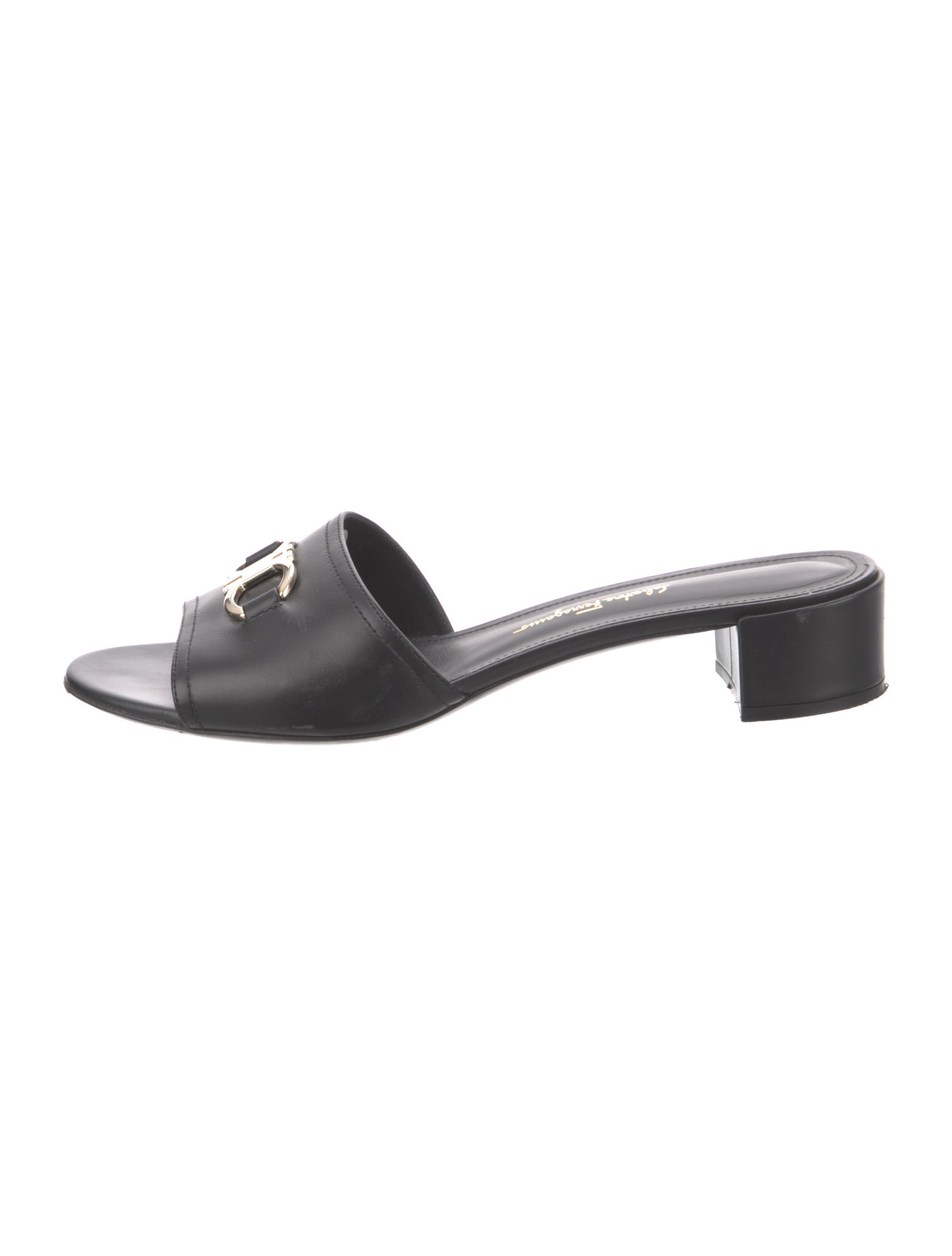 Salvatore Ferragamo Leather Slides