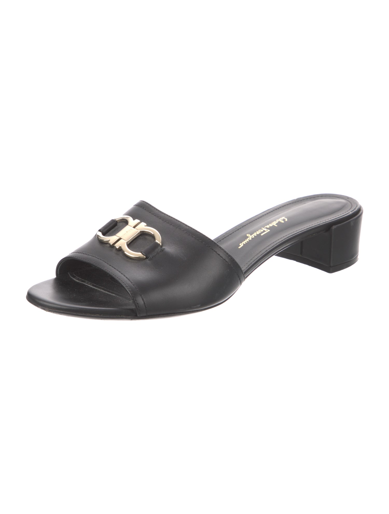 Salvatore Ferragamo Leather Slides