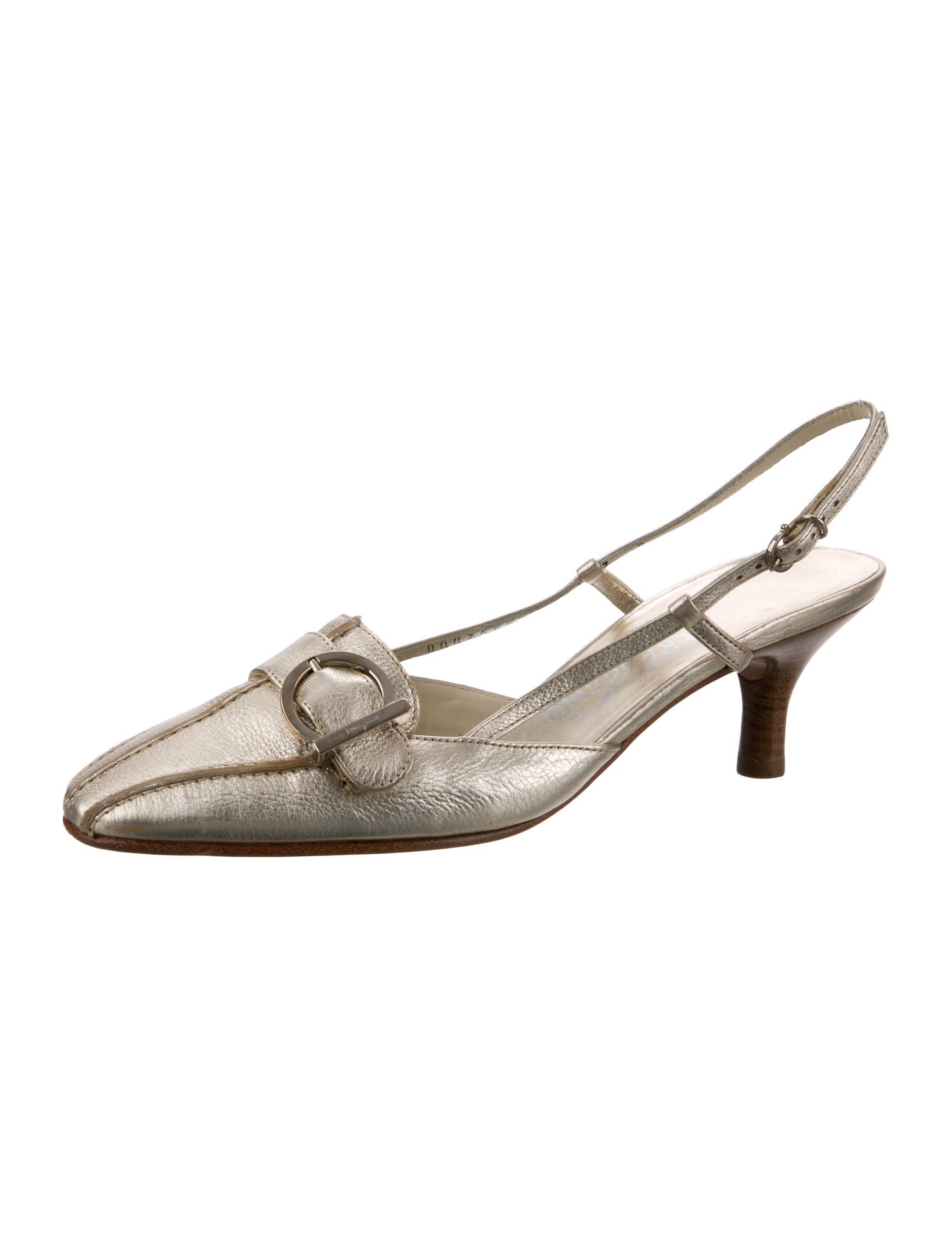 Salvatore Ferragamo Leather Slingback Pumps