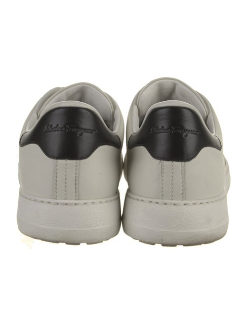 Salvatore Ferragamo Gancini Logo Leather Sneakers