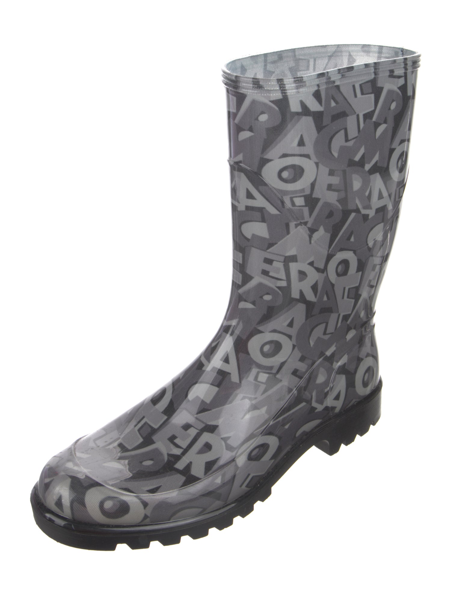 Salvatore Ferragamo Rubber Printed Rain Boots