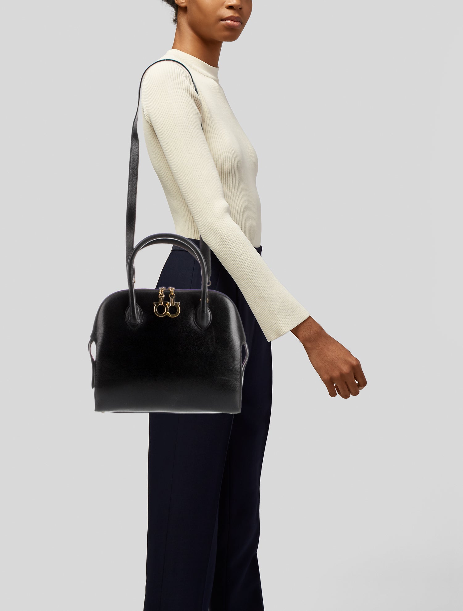 Salvatore Ferragamo Gancini Top Handle Bag