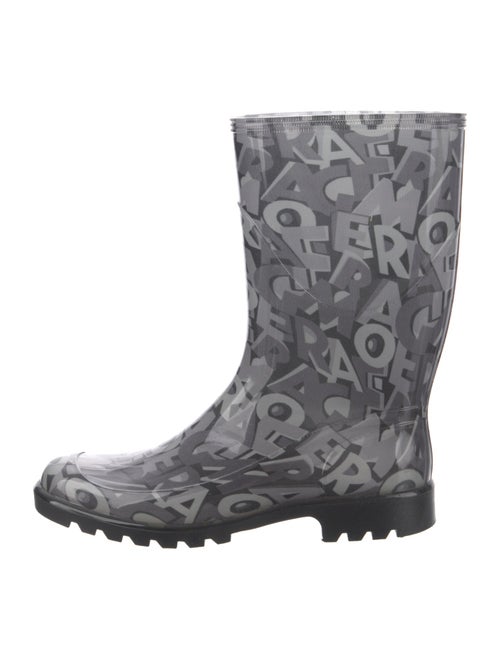Salvatore Ferragamo Rubber Printed Rain Boots