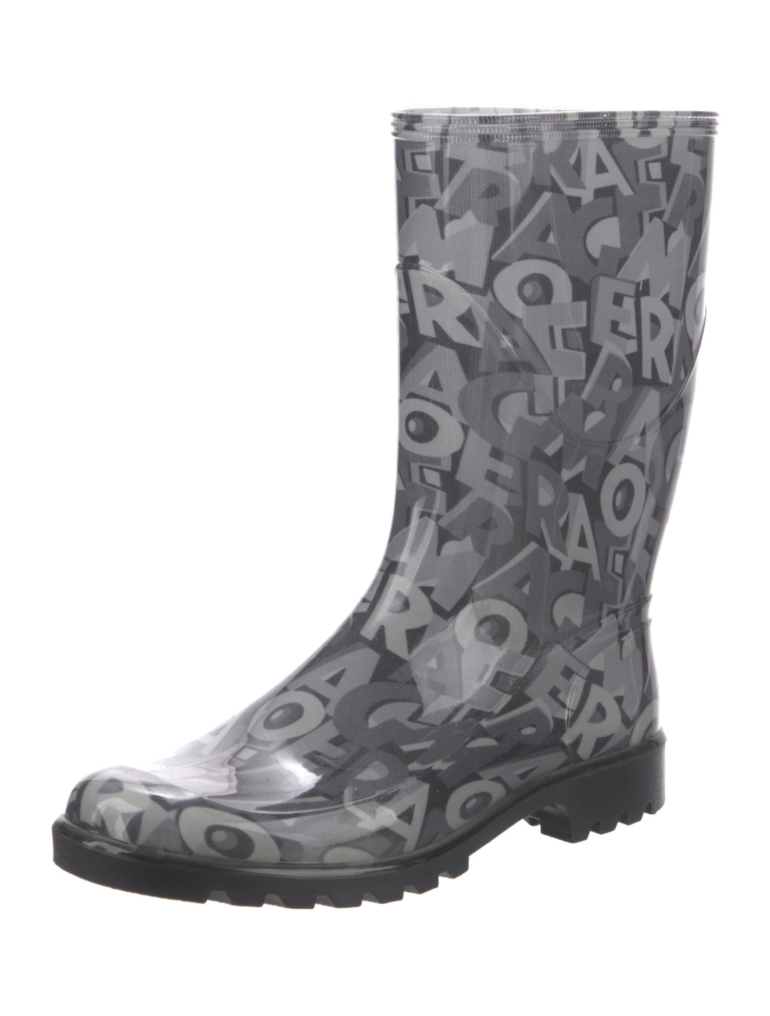 Salvatore Ferragamo Rubber Printed Rain Boots