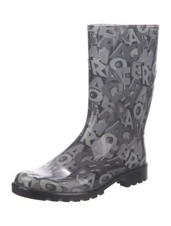 Salvatore Ferragamo Rubber Printed Rain Boots
