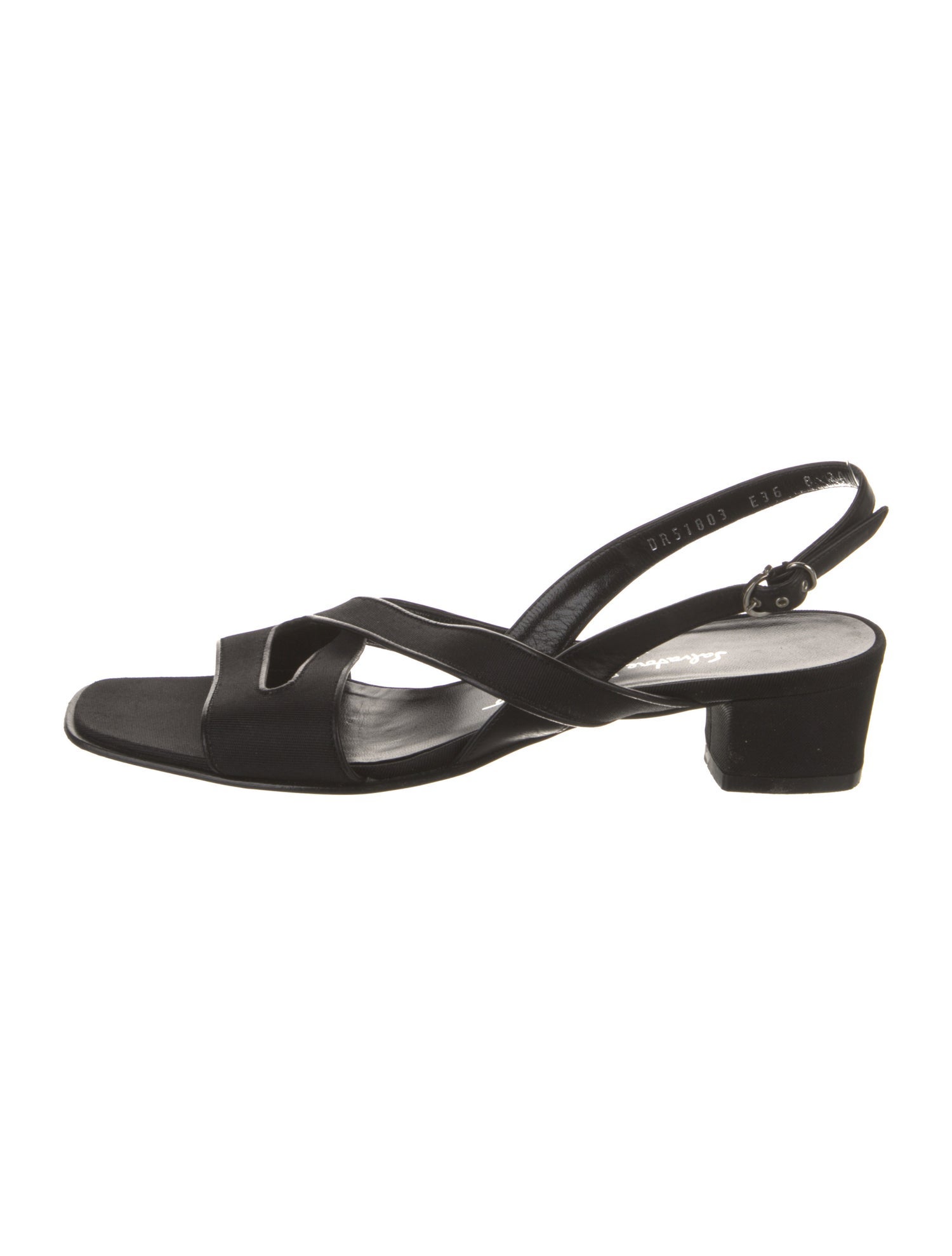 Salvatore Ferragamo Vara Bow Accent Nylon Slingback Sandals