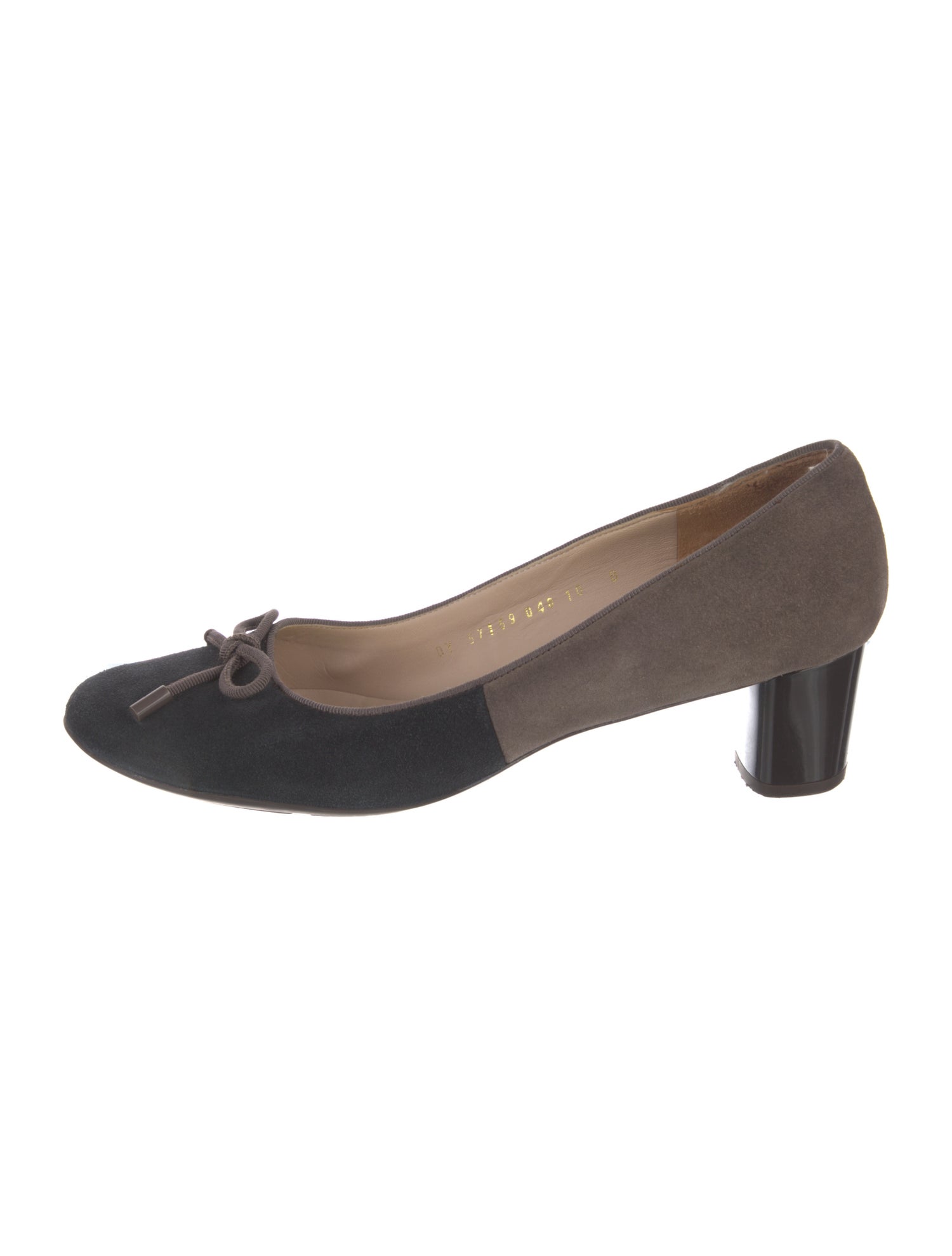 Salvatore Ferragamo Suede Colorblock Pattern Pumps