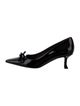 Salvatore Ferragamo Patent Leather Bow Accents Pumps