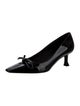 Salvatore Ferragamo Patent Leather Bow Accents Pumps
