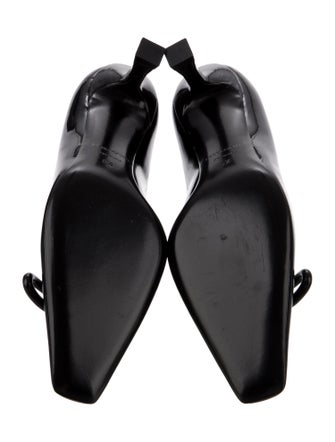 Salvatore Ferragamo Patent Leather Bow Accents Pumps