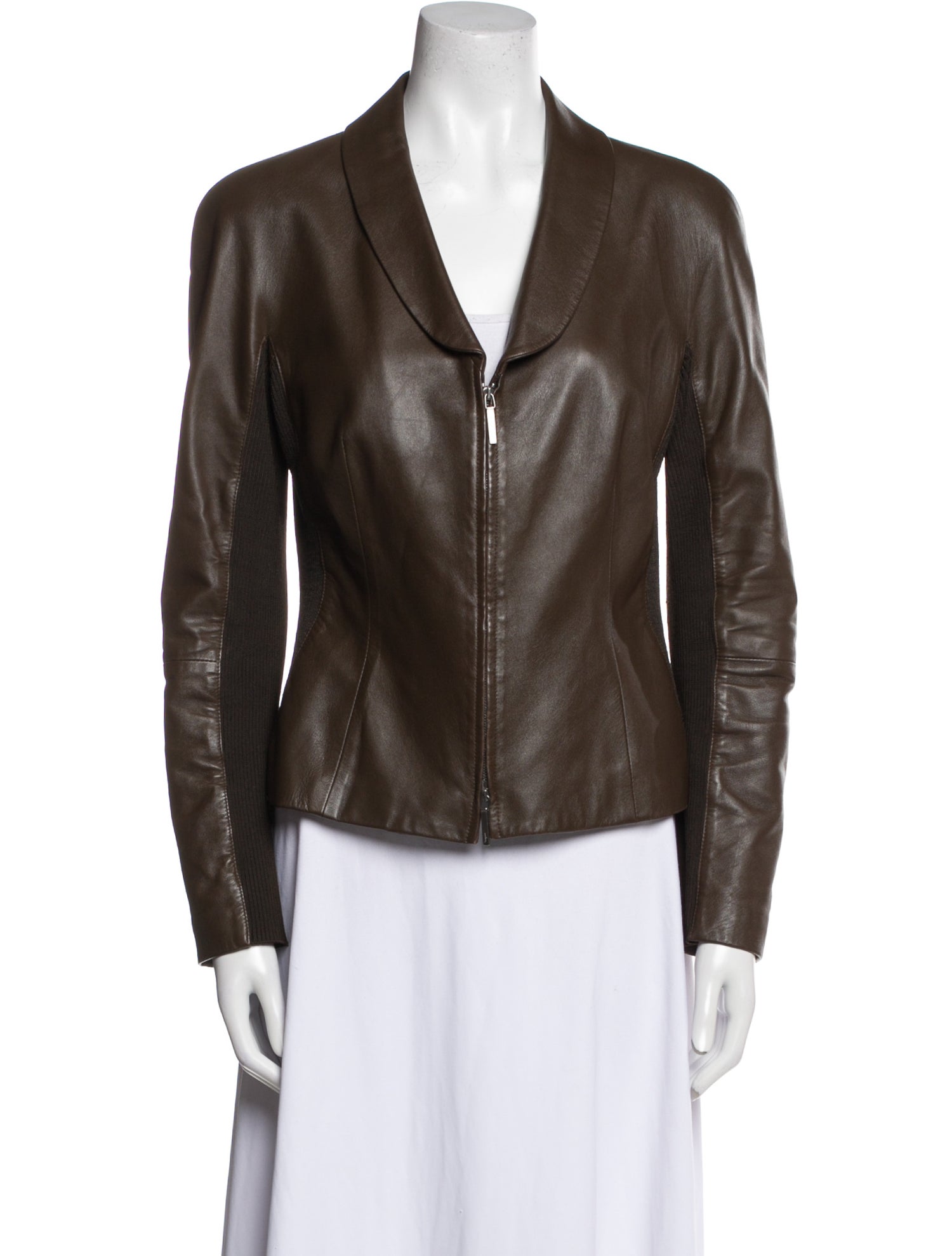 Salvatore Ferragamo Leather Biker Jacket