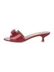 Salvatore Ferragamo Vara Bow Accent Patent Leather Slides