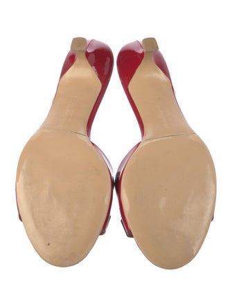 Salvatore Ferragamo Vara Bow Accent Patent Leather Slides