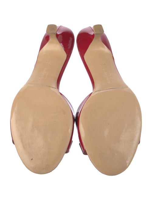 Salvatore Ferragamo Vara Bow Accent Patent Leather Slides
