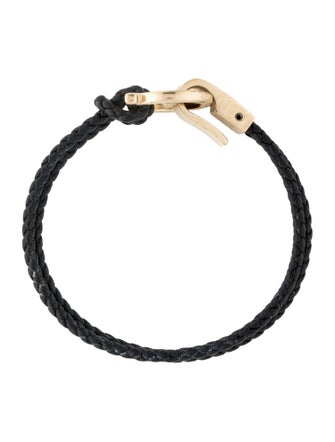 Salvatore Ferragamo Leather Gancini Wrap Bracelet