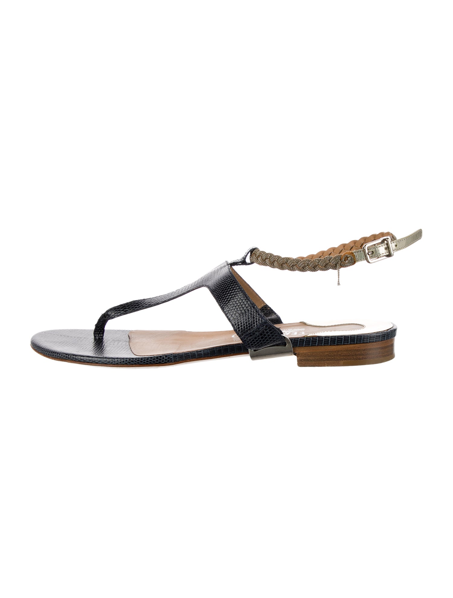 Salvatore Ferragamo Leather T-Strap Sandals