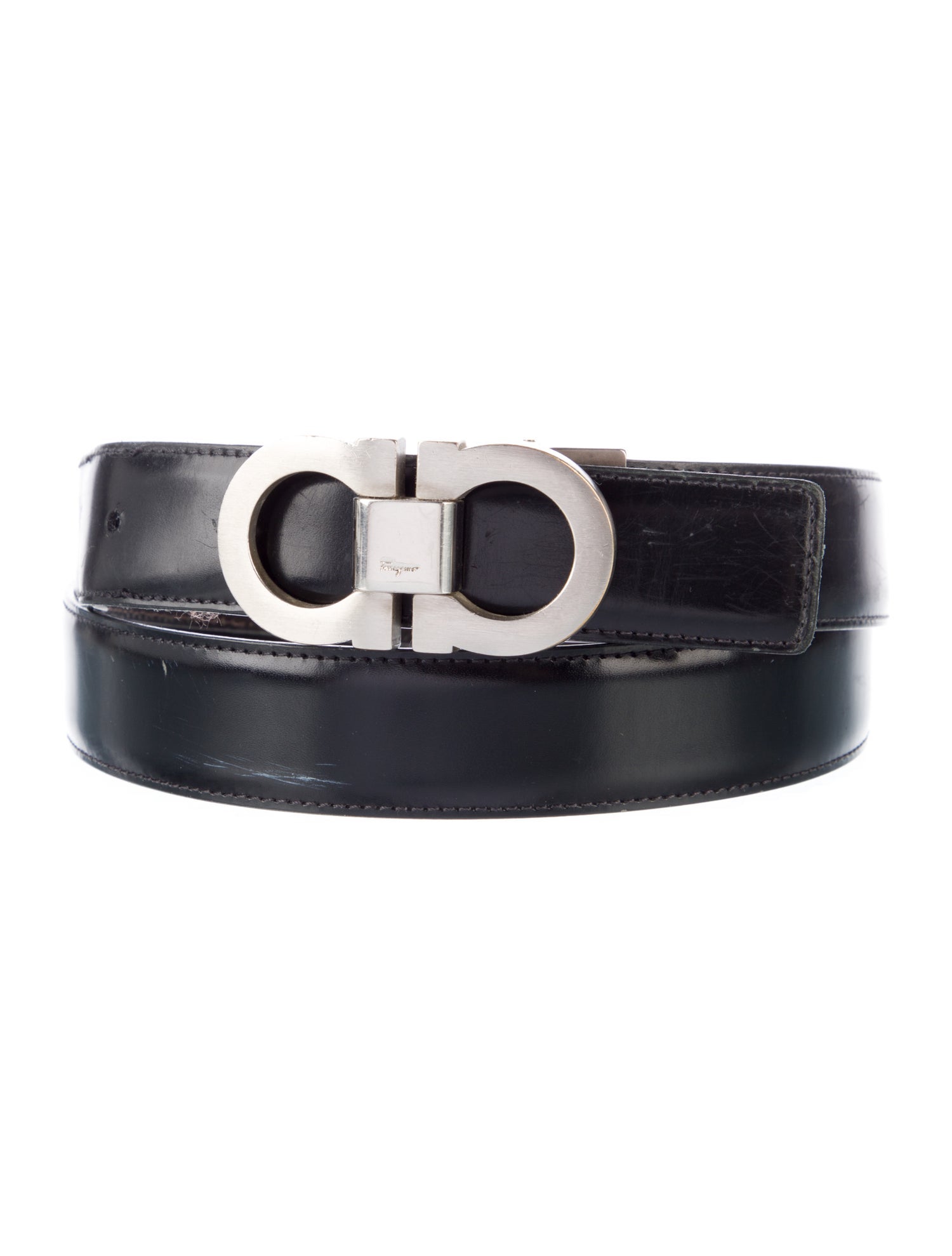 Ferragamo Gancini Logo Skinny Belt Kit