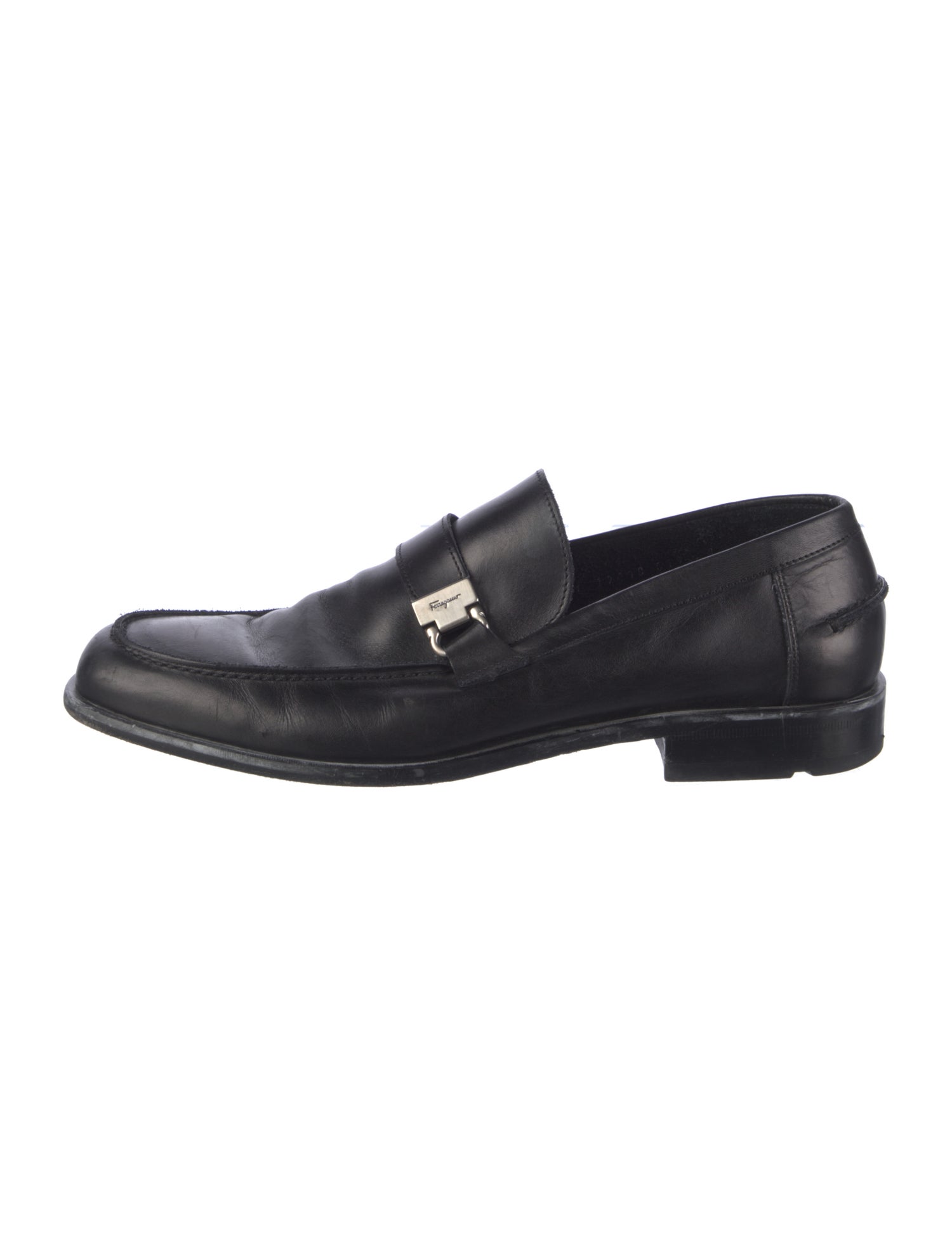 Salvatore Ferragamo Leather Monk Straps
