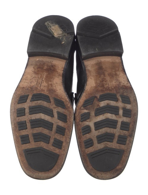 Salvatore Ferragamo Leather Monk Straps