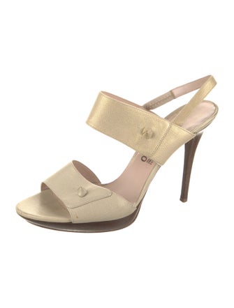 Salvatore Ferragamo Leather Slingback Sandals