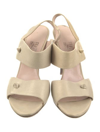 Salvatore Ferragamo Leather Slingback Sandals