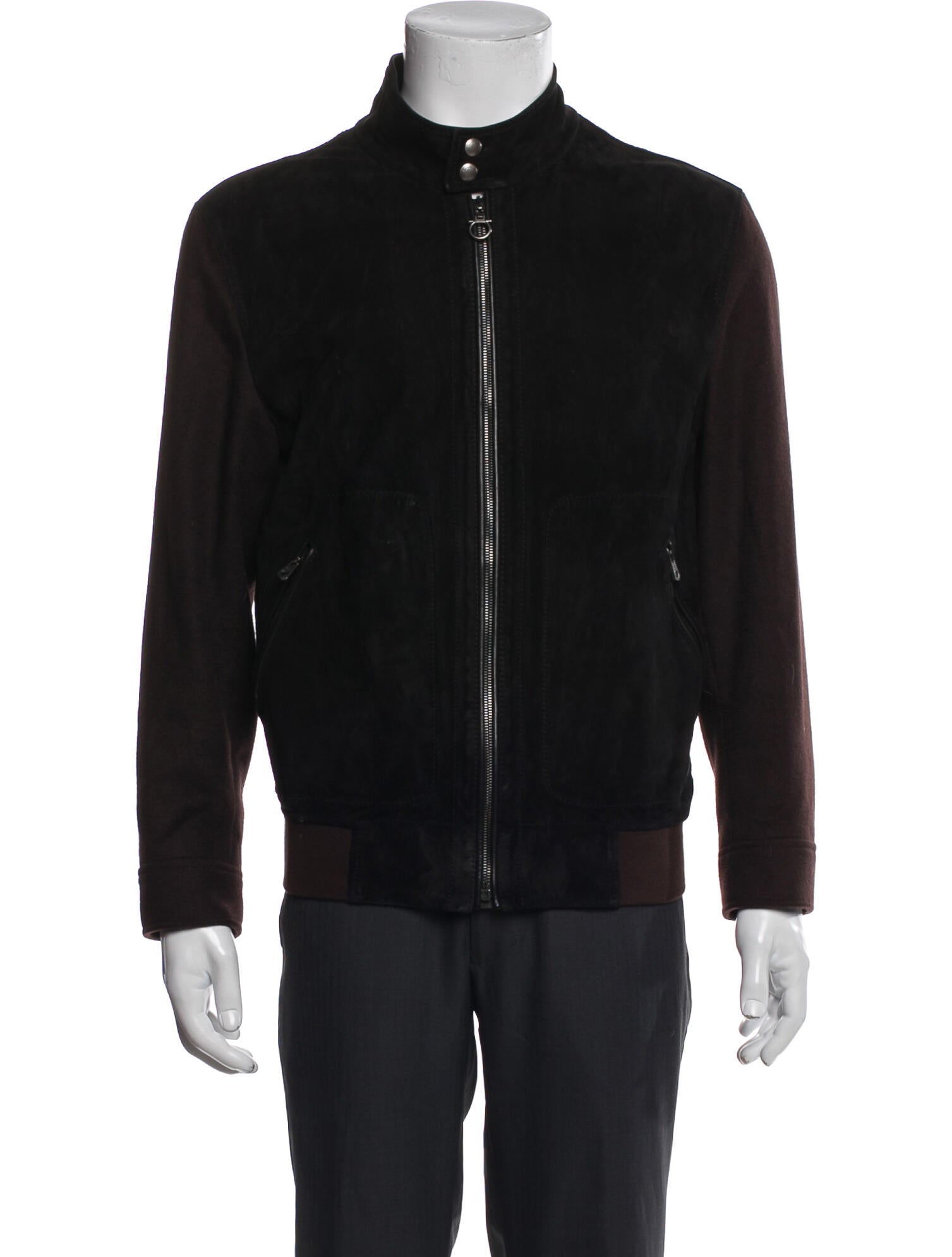 Salvatore Ferragamo Lamb Leather Bomber Jacket