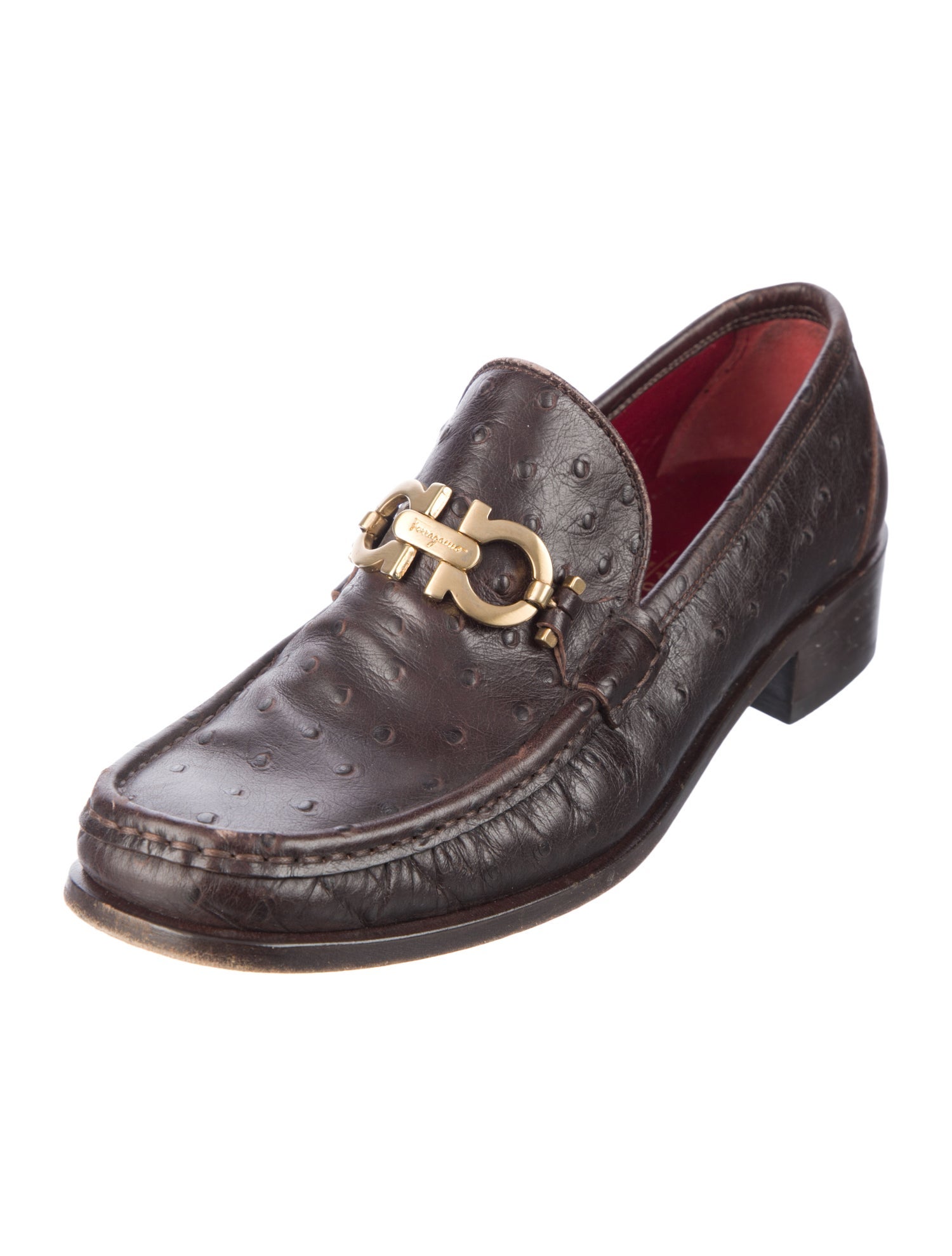 Salvatore Ferragamo Horsebit Accent Leather Loafers
