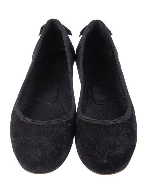 Salvatore Ferragamo Suede Bow Accents Flats