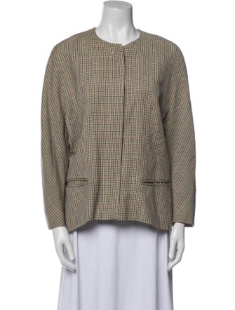 Salvatore Ferragamo Houndstooth Print Evening Jacket