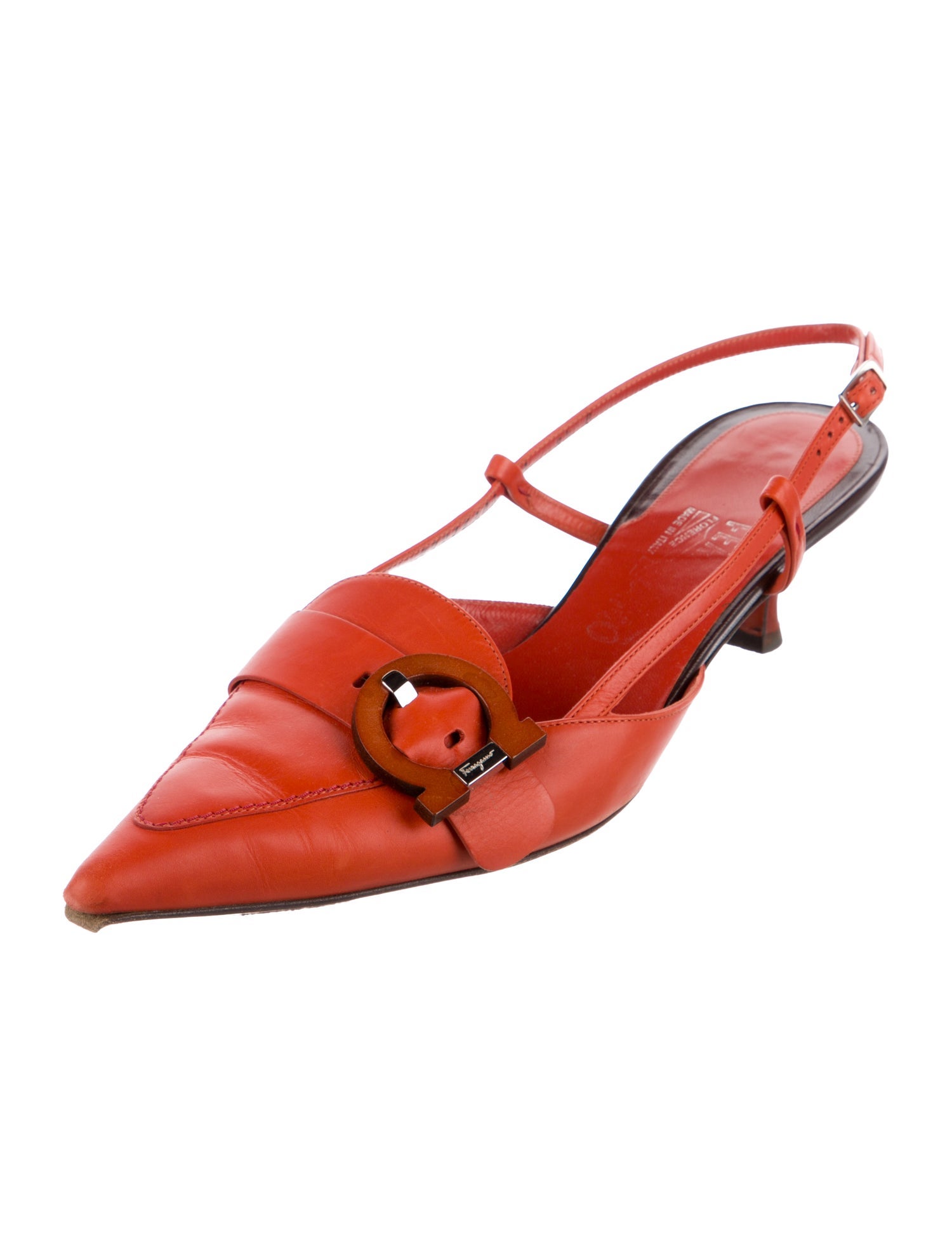 Salvatore Ferragamo Leather Slingback Pumps