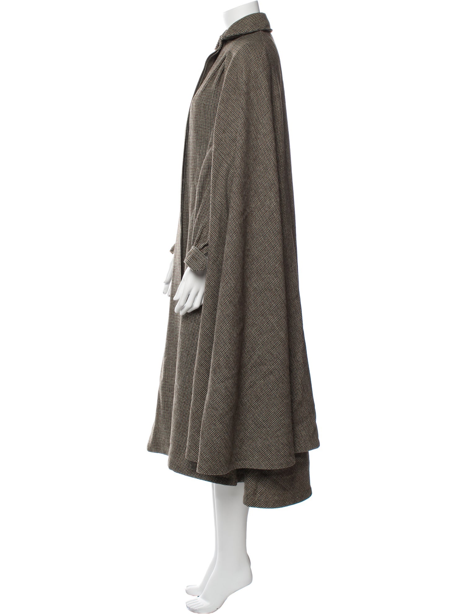 Salvatore Ferragamo Wool Plaid Print Coat