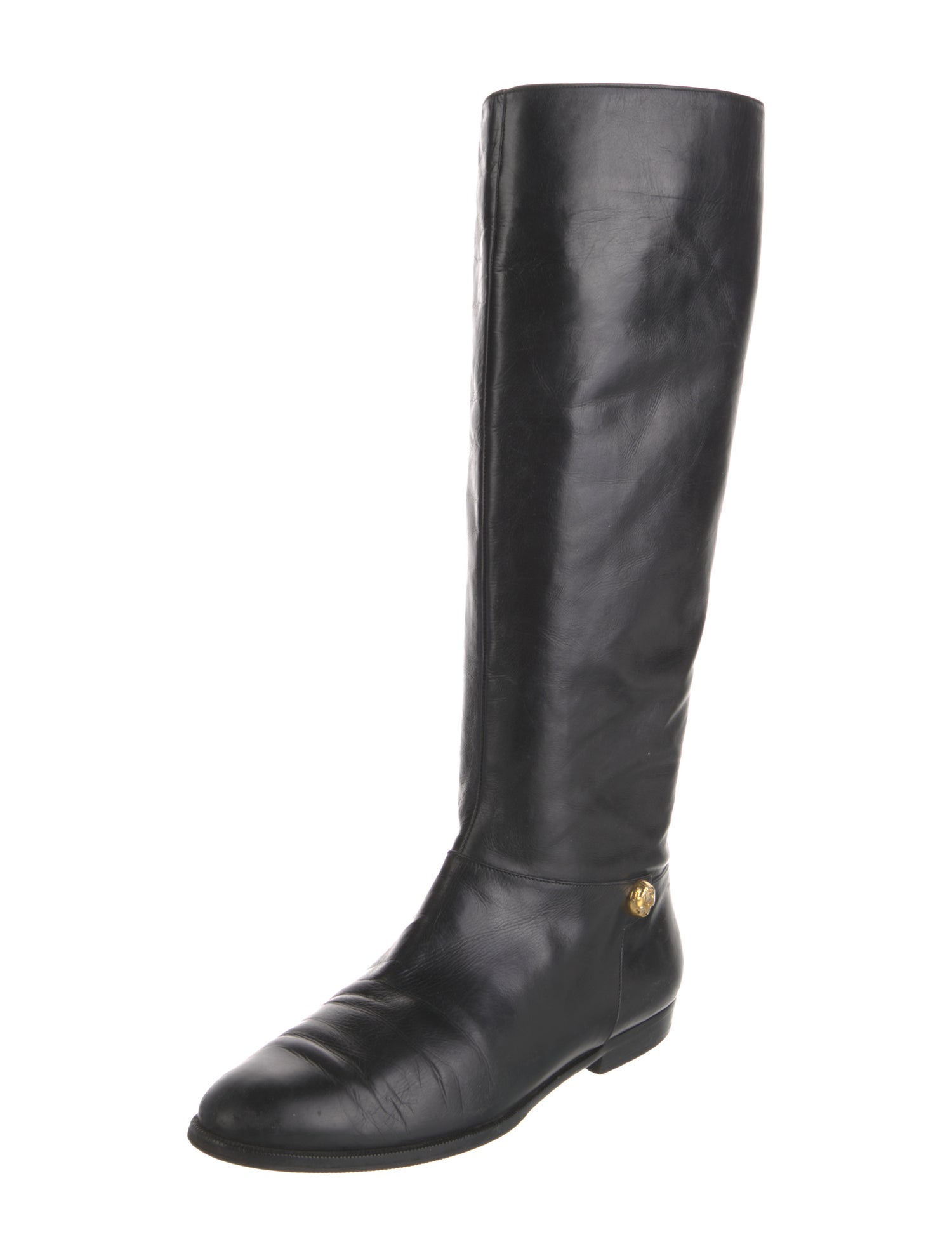 Salvatore Ferragamo Leather Riding Boots