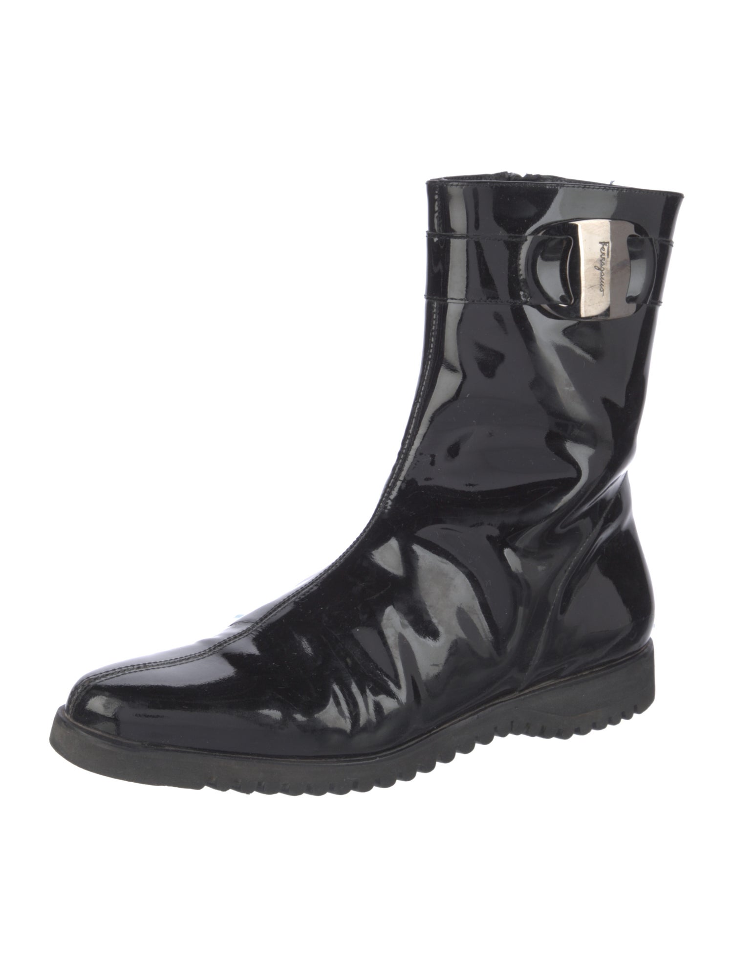 Salvatore Ferragamo Patent Leather Boots