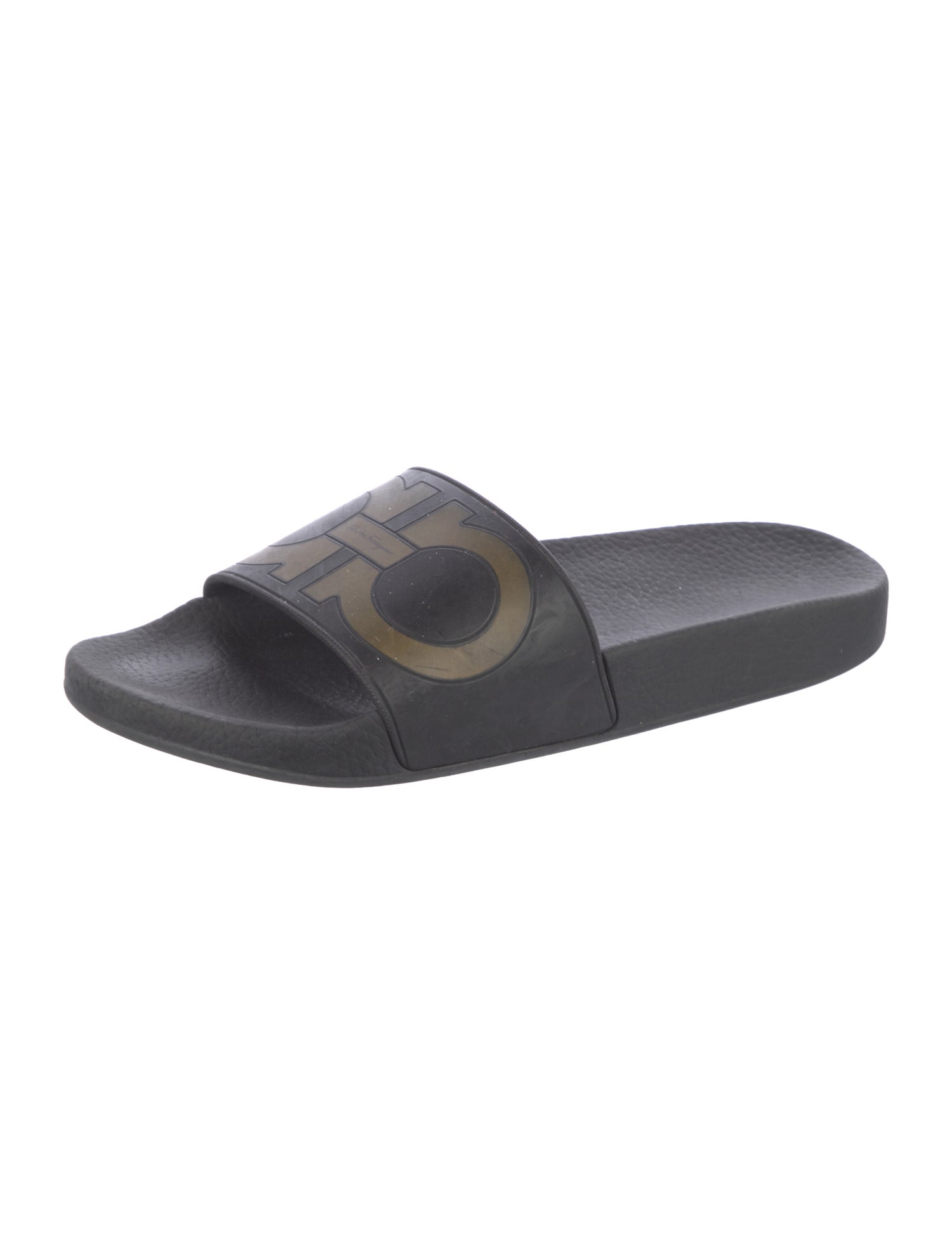 Salvatore Ferragamo Gancini Logo Rubber Slippers