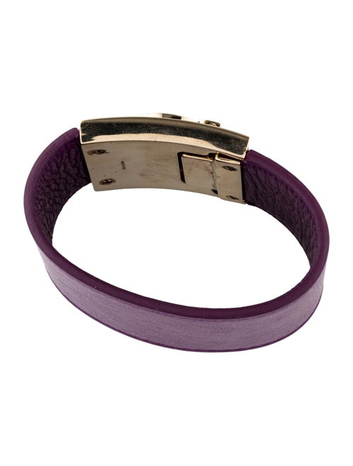 Salvatore Ferragamo Leather Wide Gancio Wrap Bracelet