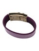 Salvatore Ferragamo Leather Wide Gancio Wrap Bracelet