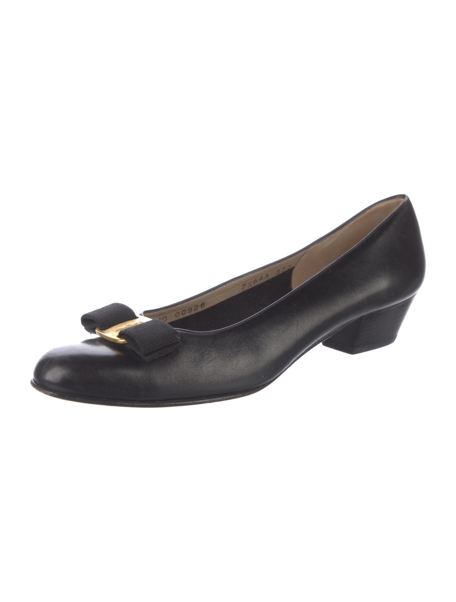 Salvatore Ferragamo Vara Bow Accent Leather Flats