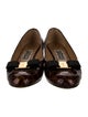 Salvatore Ferragamo Vara Bow Accent Patent Leather Ballet Flats