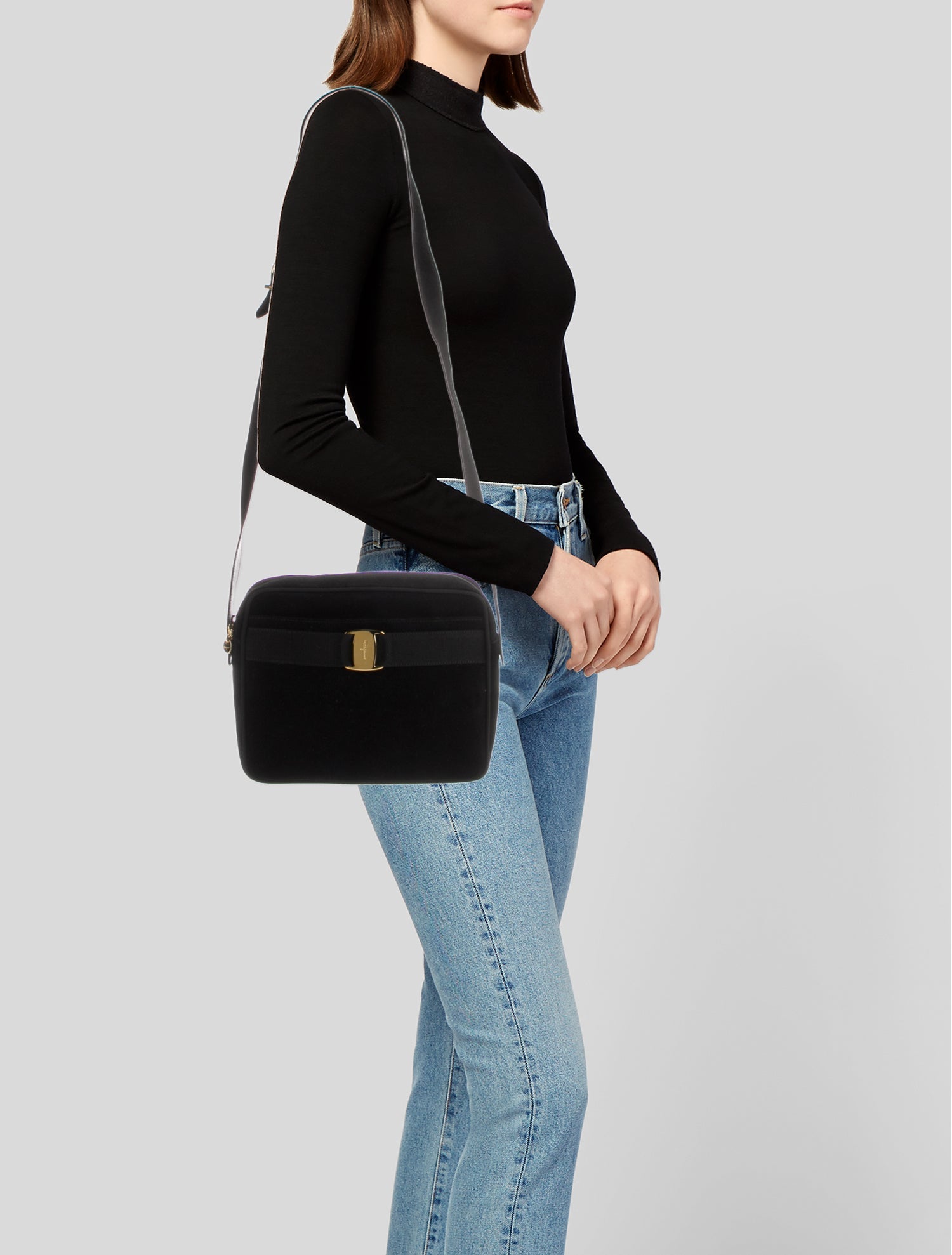 Salvatore Ferragamo Suede Messenger Bag