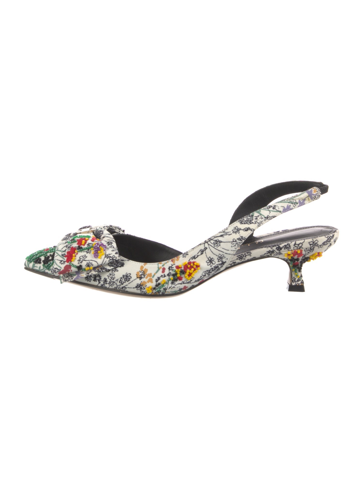 Salvatore Ferragamo Gancini Logo Bow Accents Slingback Pumps