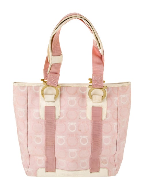 Salvatore Ferragamo Canvas Top Handle Bag