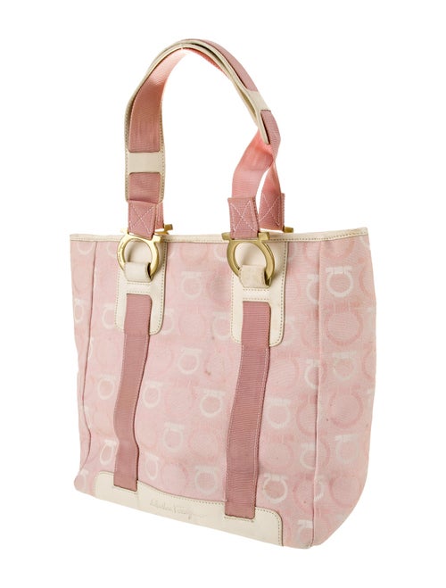 Salvatore Ferragamo Canvas Top Handle Bag