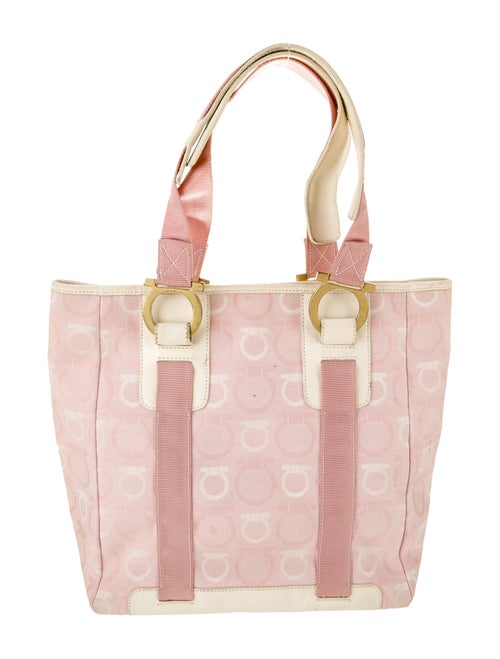 Salvatore Ferragamo Canvas Top Handle Bag