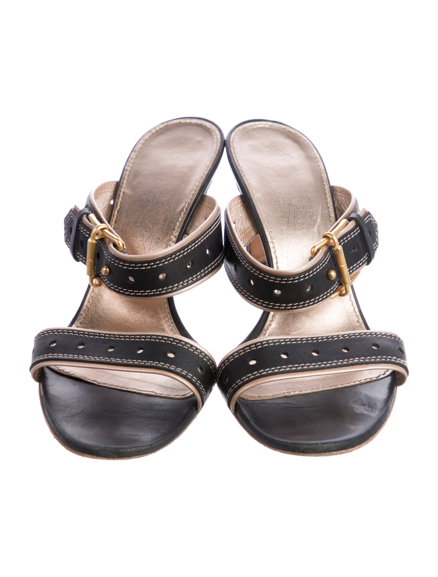 Salvatore Ferragamo Leather Slides