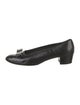 Salvatore Ferragamo Embossed Leather Bow Accents Pumps